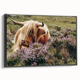 Farmhouse Wall Art: Highland Cow in Meadow - Rustic Country Decor Print