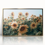 Farmhouse Wall Art: Sunflower Field - Rustic Country Style Decor Print