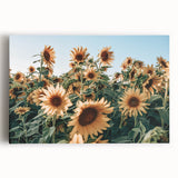 Farmhouse Wall Art: Sunflower Field - Rustic Country Style Decor Print