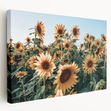 Farmhouse Wall Art: Sunflower Field - Rustic Country Style Decor Print