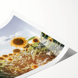 Farmhouse Wall Art: Sunflowers in Summer - Rustic Country Style Decor