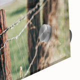Farmhouse Wall Art: Rustic Fence in Rain - Country Style Decor Print