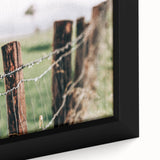 Farmhouse Wall Art: Rustic Fence in Rain - Country Style Decor Print