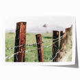 Farmhouse Wall Art: Rustic Fence in Rain - Country Style Decor Print