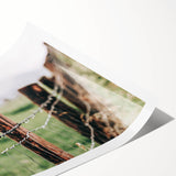 Farmhouse Wall Art: Rustic Fence in Rain - Country Style Decor Print