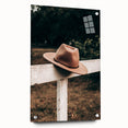 Classic Cowboy Hat on Fence - Rustic Farmhouse Wall Art for Country Decor