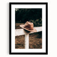 Classic Cowboy Hat on Fence - Rustic Farmhouse Wall Art for Country Decor