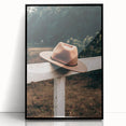 Classic Cowboy Hat on Fence - Rustic Farmhouse Wall Art for Country Decor