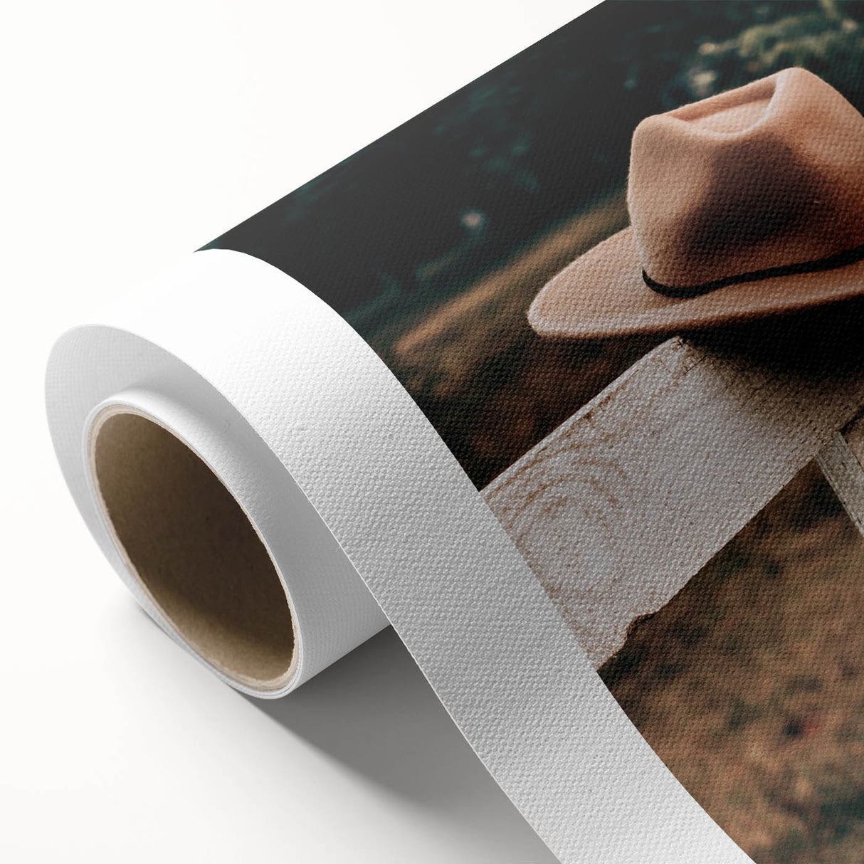 Classic Cowboy Hat on Fence - Rustic Farmhouse Wall Art for Country Decor