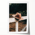 Classic Cowboy Hat on Fence - Rustic Farmhouse Wall Art for Country Decor