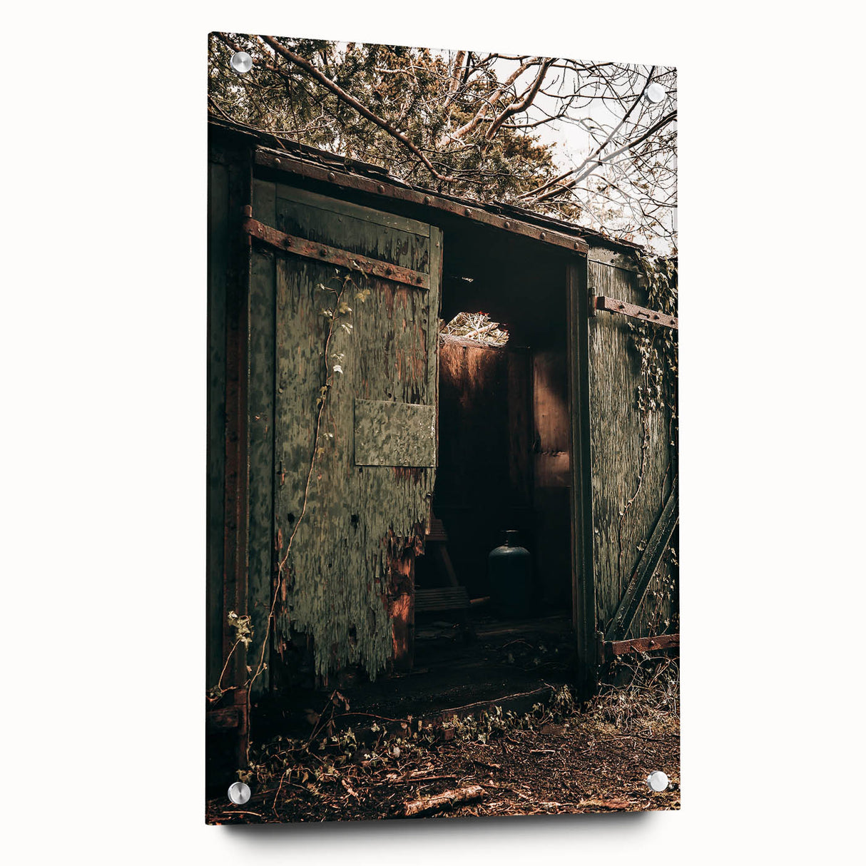 Rustic Weathered Shed - Farmhouse Wall Art for Vintage Country Homes