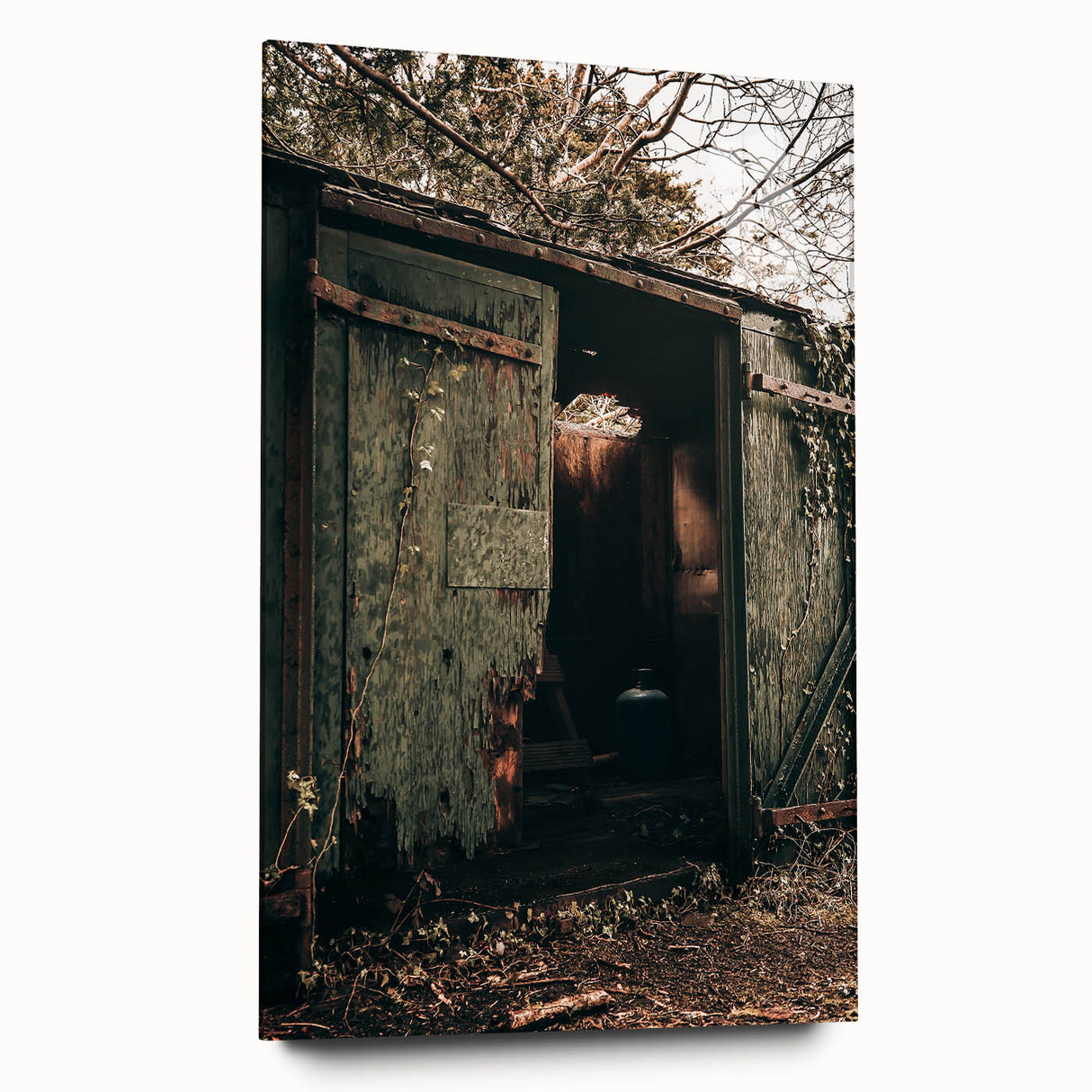 Rustic Weathered Shed - Farmhouse Wall Art for Vintage Country Homes