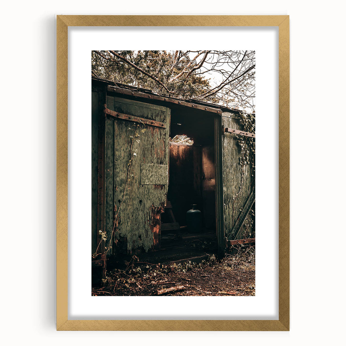 Rustic Weathered Shed - Farmhouse Wall Art for Vintage Country Homes