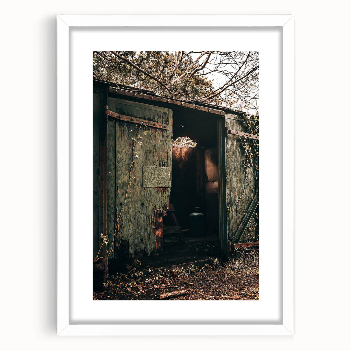 Rustic Weathered Shed - Farmhouse Wall Art for Vintage Country Homes
