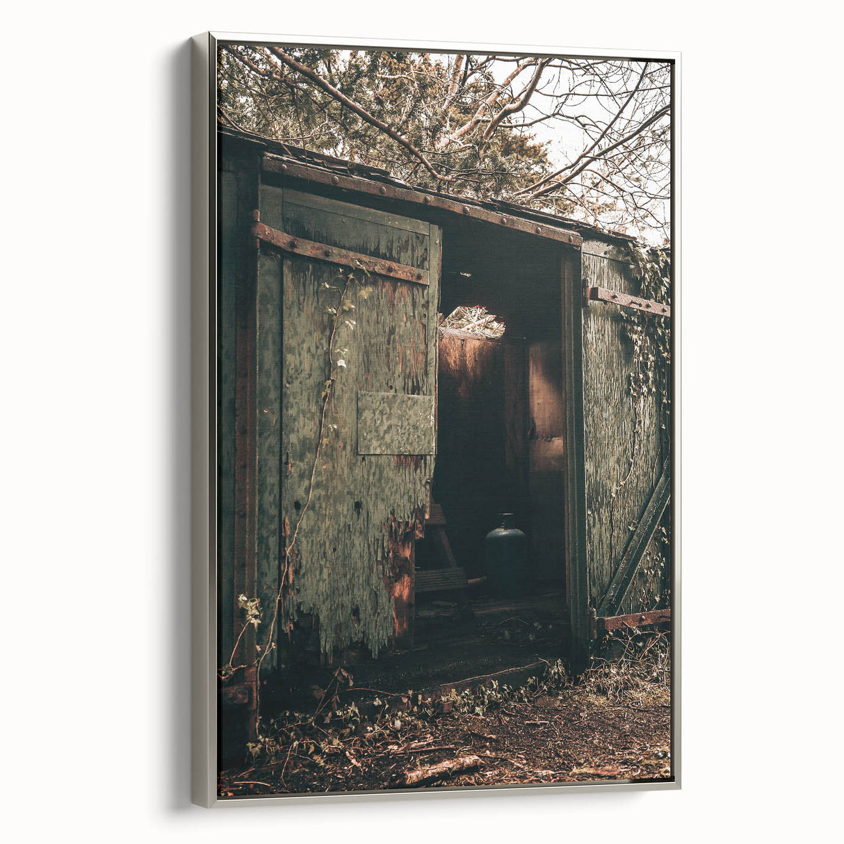 Rustic Weathered Shed - Farmhouse Wall Art for Vintage Country Homes