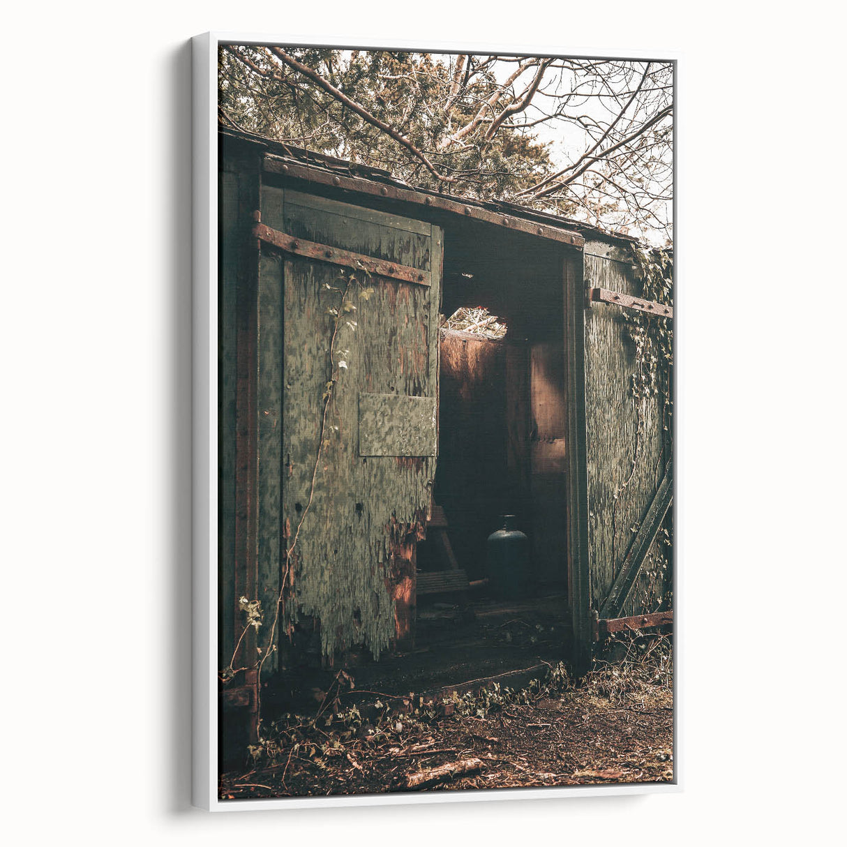 Rustic Weathered Shed - Farmhouse Wall Art for Vintage Country Homes