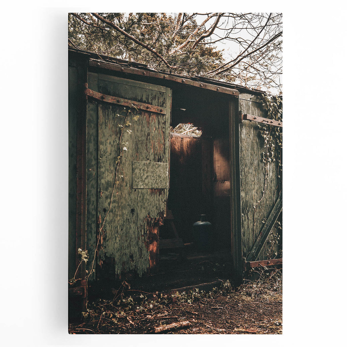Rustic Weathered Shed - Farmhouse Wall Art for Vintage Country Homes
