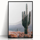 Tall Desert Cactus - Rustic Farmhouse Wall Art for Country Living Homes