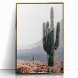Tall Desert Cactus - Rustic Farmhouse Wall Art for Country Living Homes