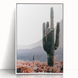 Tall Desert Cactus - Rustic Farmhouse Wall Art for Country Living Homes