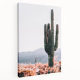 Tall Desert Cactus - Rustic Farmhouse Wall Art for Country Living Homes