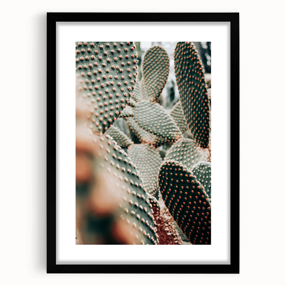 Clustered Cactus Pads - Rustic Desert-Inspired Farmhouse Wall Art Print