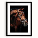 Elegant Horse Portrait - Rustic Farmhouse Wall Art for Country Decor