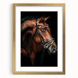 Elegant Horse Portrait - Rustic Farmhouse Wall Art for Country Decor