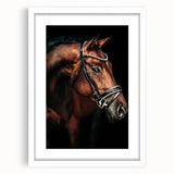 Elegant Horse Portrait - Rustic Farmhouse Wall Art for Country Decor