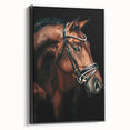 Elegant Horse Portrait - Rustic Farmhouse Wall Art for Country Decor
