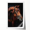 Elegant Horse Portrait - Rustic Farmhouse Wall Art for Country Decor