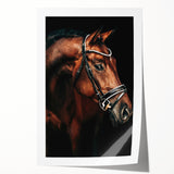 Elegant Horse Portrait - Rustic Farmhouse Wall Art for Country Decor