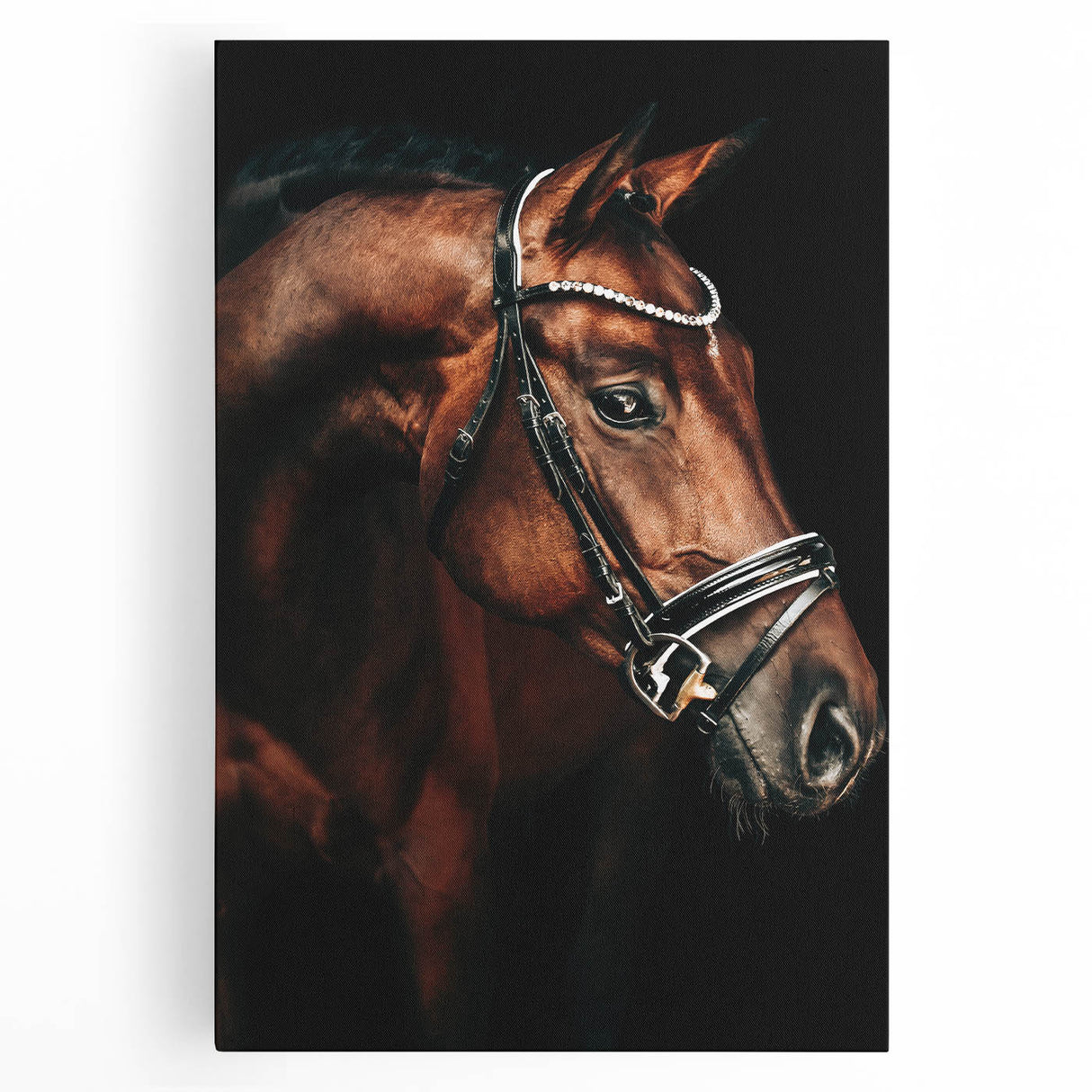 Elegant Horse Portrait - Rustic Farmhouse Wall Art for Country Decor