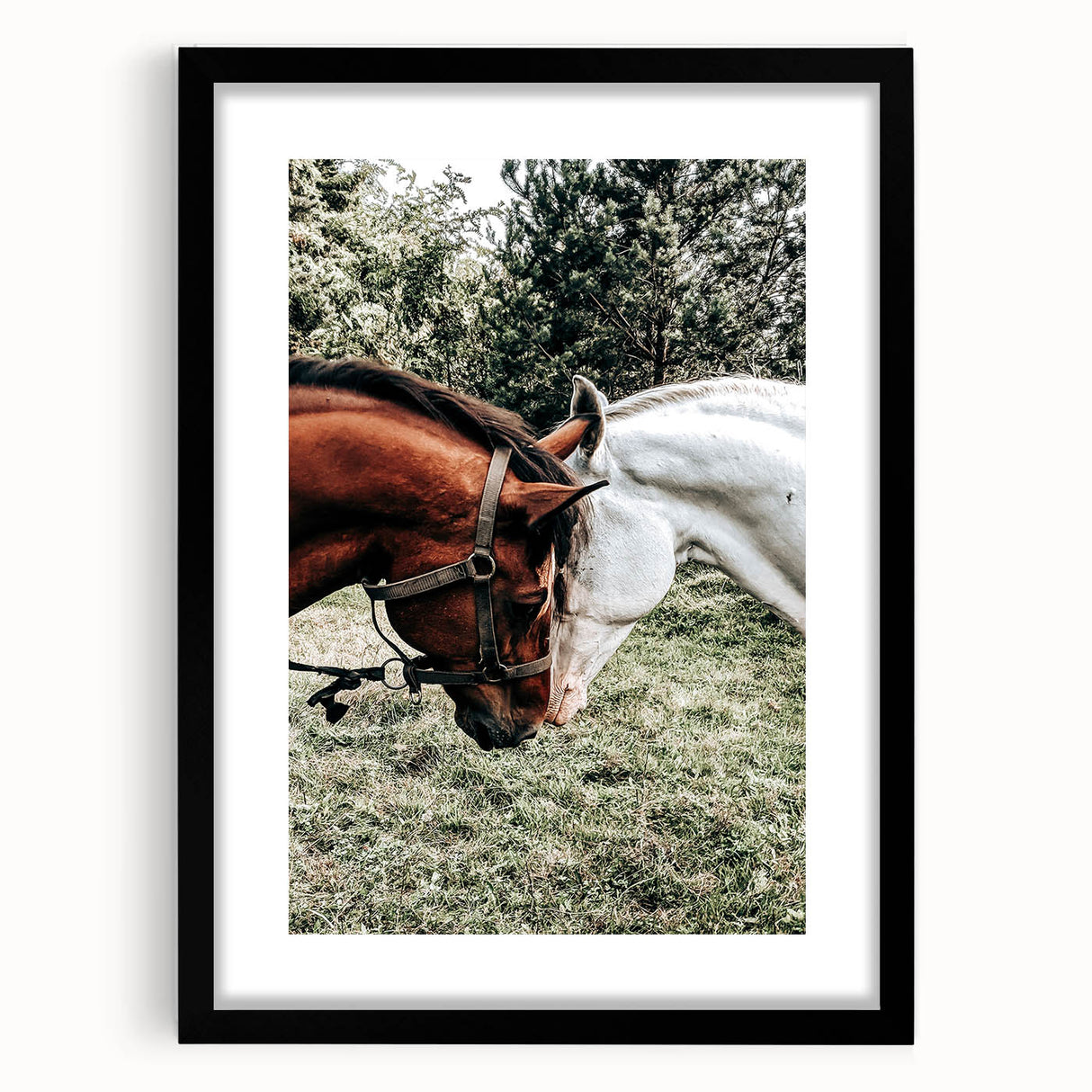 Farmhouse Wall Art with Horses – Rustic Farmhouse Decor, Country Style