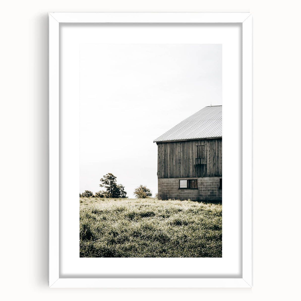 Farmhouse Wall Art - Rustic Country Barn Scene for Farmhouse Decor