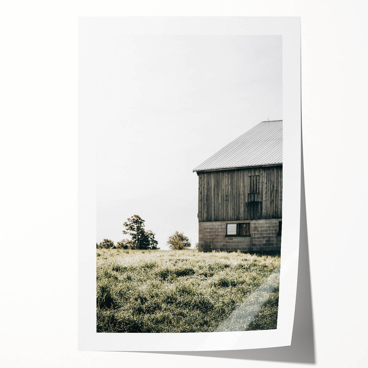 Farmhouse Wall Art - Rustic Country Barn Scene for Farmhouse Decor