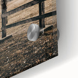 Rustic Farmhouse Wall Art - Grazing Horse Country Scene Decor