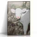 Farmhouse Wall Art - Baby Calf Rustic Print for Country Decor