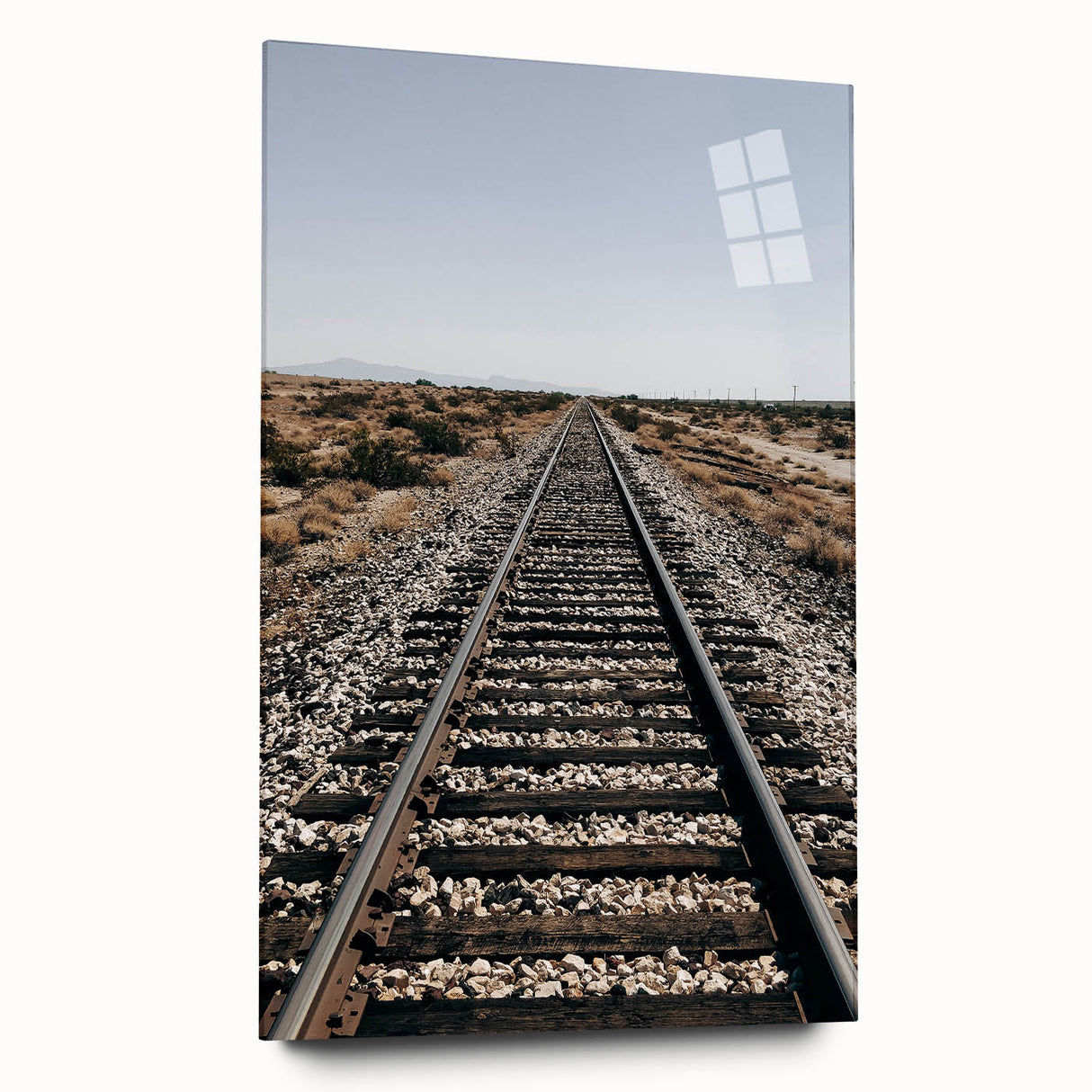 Farmhouse Wall Art - Rustic Railroad Track Scene for Country Decor