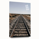 Farmhouse Wall Art - Rustic Railroad Track Scene for Country Decor