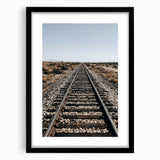 Farmhouse Wall Art - Rustic Railroad Track Scene for Country Decor