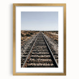Farmhouse Wall Art - Rustic Railroad Track Scene for Country Decor