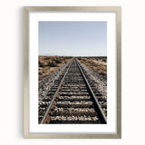 Farmhouse Wall Art - Rustic Railroad Track Scene for Country Decor