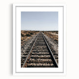 Farmhouse Wall Art - Rustic Railroad Track Scene for Country Decor
