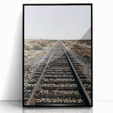 Farmhouse Wall Art - Rustic Railroad Track Scene for Country Decor
