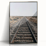 Farmhouse Wall Art - Rustic Railroad Track Scene for Country Decor