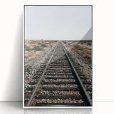 Farmhouse Wall Art - Rustic Railroad Track Scene for Country Decor
