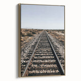 Farmhouse Wall Art - Rustic Railroad Track Scene for Country Decor