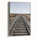 Farmhouse Wall Art - Rustic Railroad Track Scene for Country Decor