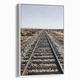 Farmhouse Wall Art - Rustic Railroad Track Scene for Country Decor